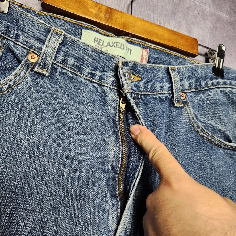Vtg Levis 550 Relaxed Fit Jeans Mens 36‎ 38x32 Blue Medium Wash Vintage Tapered